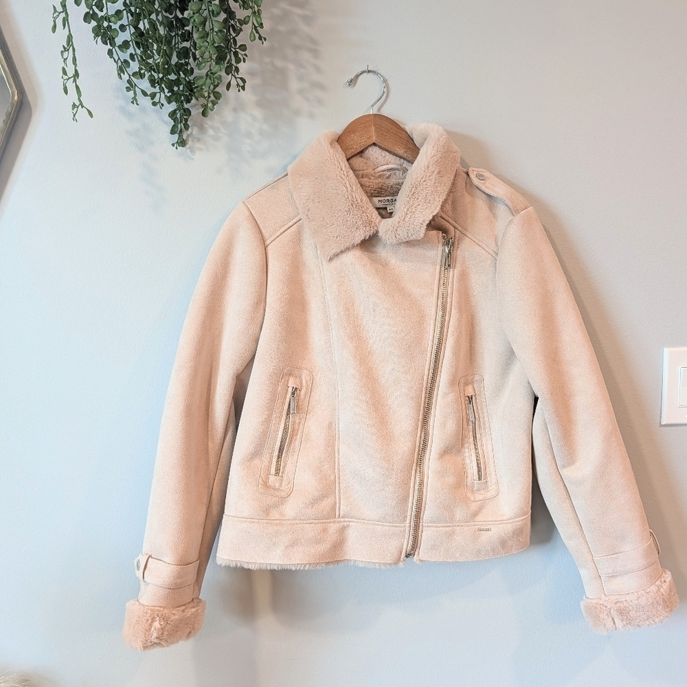 Morgan de Toi Blush Pink Warm Bomber Jacket Size 42